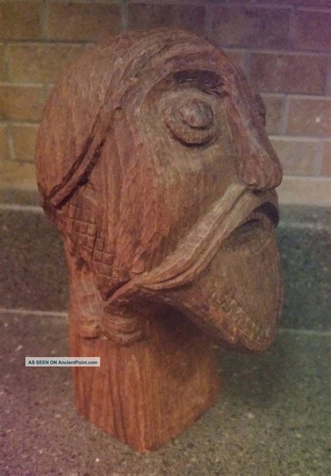 Carved Viking Head From The Oseberg Ship Grave Dated About 834 Ad Replica