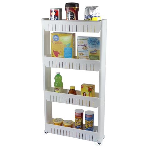 Organize your bathroom and kitchen cabinets, pantry, closets and more with a slim rolling cabinet storage bin. Basicwise 20 in. x 40 in. Plastic Slim Storage Cabinet ...