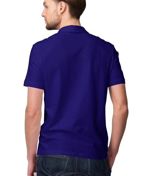 Medle Solid Royal Blue Regular Fit Mens Polo Cotton T Shirt Unique