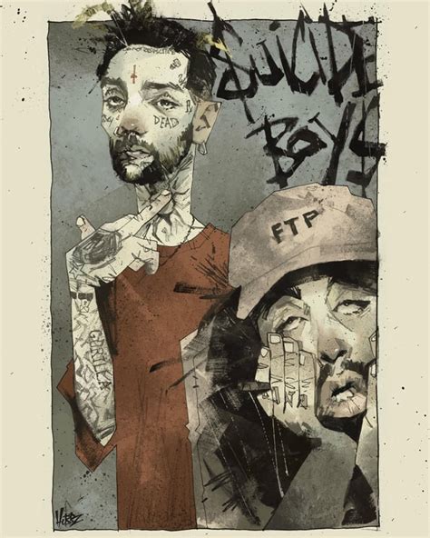 Uicideboy Mixed Media Illustration I Made Ig Hubbzart Rsuicideboys