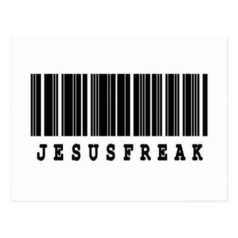 Jesus Freak Barcode Design Postcards