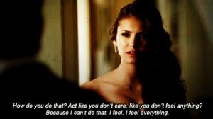 I think this is the most romantic scene in the whole series :) its between stefan & elena in epsiode 10 season 1 'the turning point'. Quotes Why People Show Off. QuotesGram