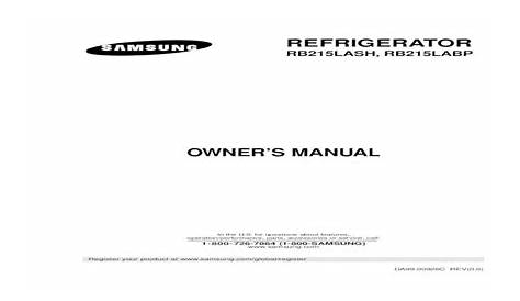 Samsung Refrigerator Manual - [PDF Document]