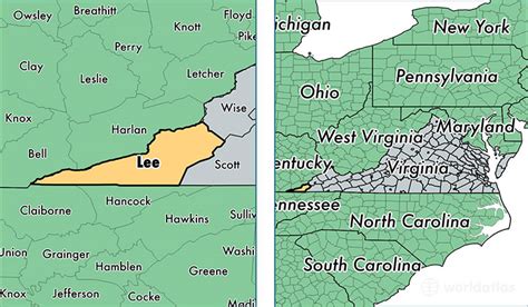 From wikipedia, the free encyclopedia. Lee County, Virginia / Map of Lee County, VA / Where is ...