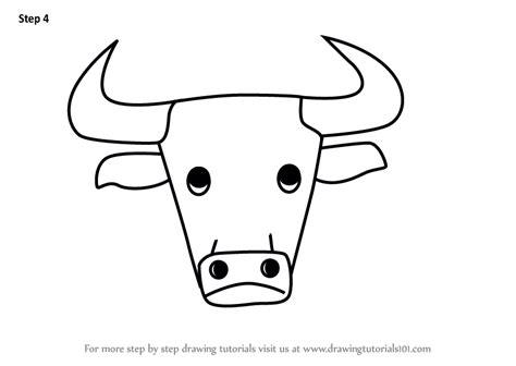 How To Draw A Bull Face For Kids Animal Faces For Kids Step By Step