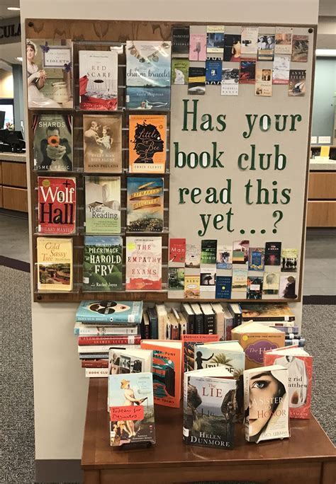 Has Your Book Club Read This Yet Library Book Displays Book Club Reads Book Display
