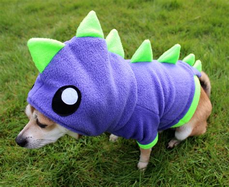 Dog Dinosaur Hoodie Costume Xs Med Pdf Pattern And Full Tutorial Etsy