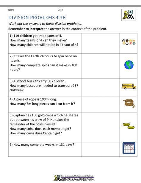 Multiplication And Division Word Problems Worksheets Grade 4