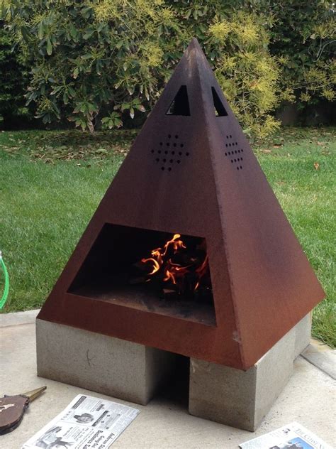 Outdoor Steel Chiminea Fireplace Fire Pit Fire Pit Materials Fire