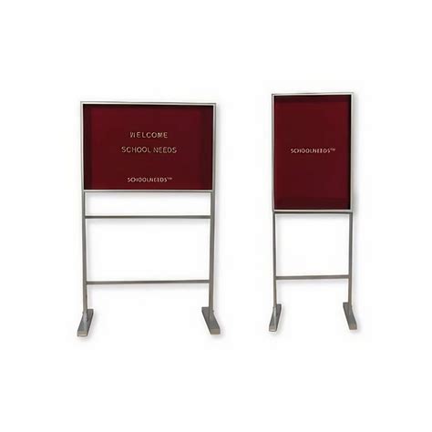 School Needs Free Standing Gold Welcome Board Shape Rectangle Frame