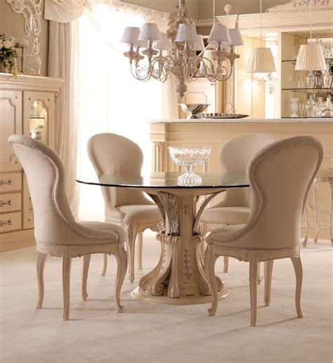 Some are extendable, perfect for entertaining extra guests. Opulent Italian Round Glass Dining Table Set - Juliettes ...