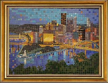 Mosaic Pittsburgh Terry Artist Broderick Cityscape Called