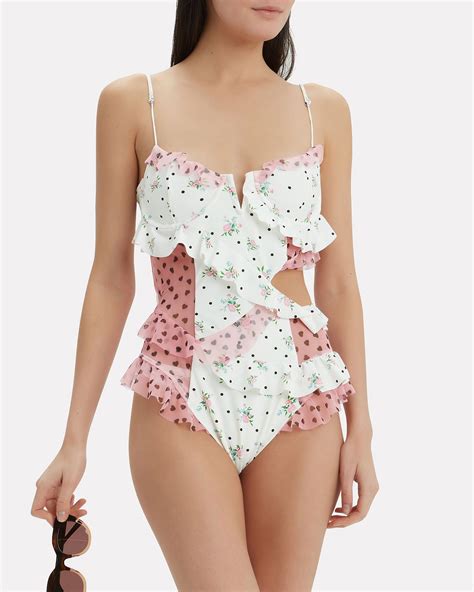 Naomi Ruffle One Piece Swimsuit For Love Lemons Vintage Summer Naomi Women Swimsuits One