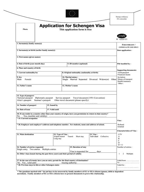 Schengen Visa Application Form Fill Out And Sign Online Dochub