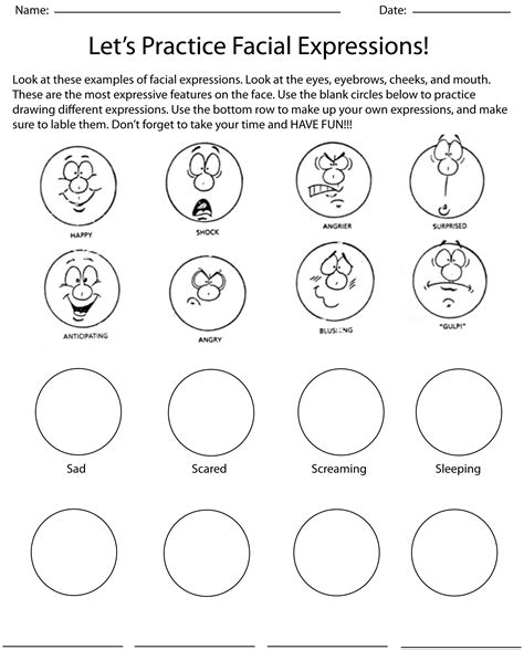 I Made This Worksheet For An Expressive Characters Unit It Worked Well