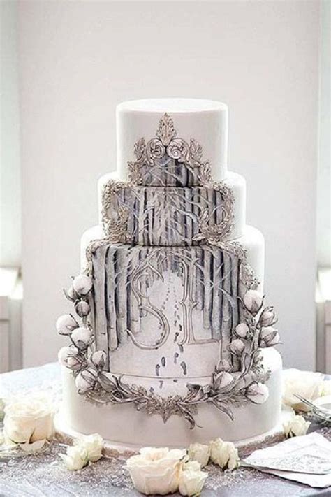 35 Fabulous Winter Wedding Cakes We Love Deer Pearl Flowers