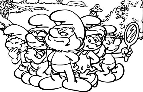 Awesome Smurfs Back Smurf Coloring Page Coloring Pages Coloring