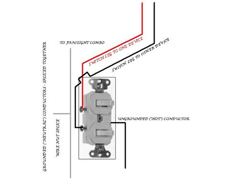 Both switches are wired with 14/2 (r, b, and ground). Have a question about wiring separate light and exhaust ...