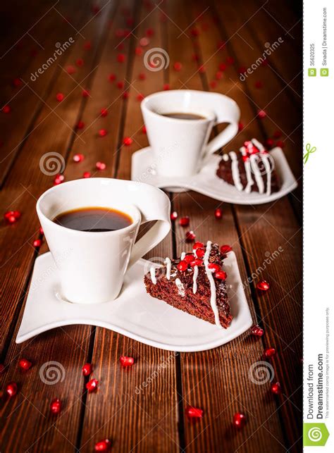 This coffee cake was good, but it seemed quite labor intensive to me. Christmas Chocolate Cake Dessert With Pomegranate And Coffee Stock Image - Image of holiday ...