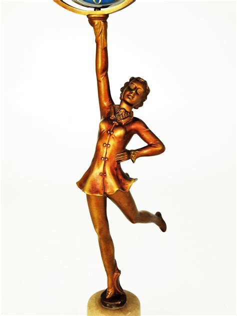 Lorenzl Dancing Girl Clock Nouveau Deco Arts