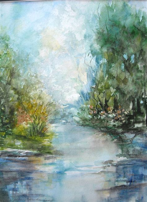 Watercolor River Painting Artist Inspiration Artwork