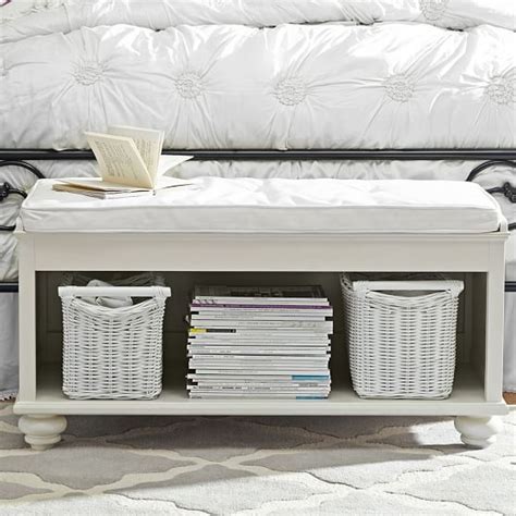End of bed benches for bedrooms. Chelsea End Of Bed Bench + Cushion | PBteen