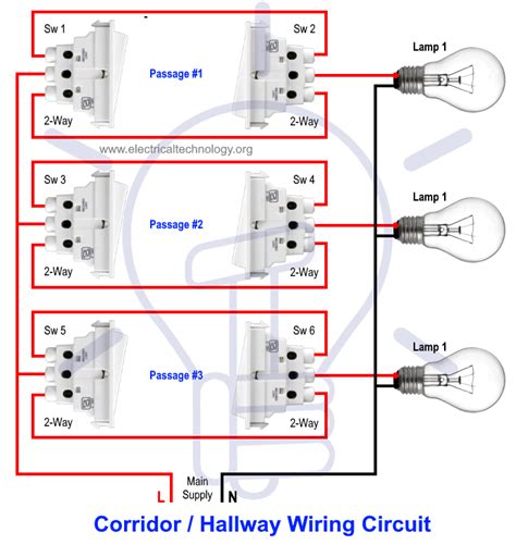 Corridor Wiring Circuit Hallway Wiring Using Spdt Switches