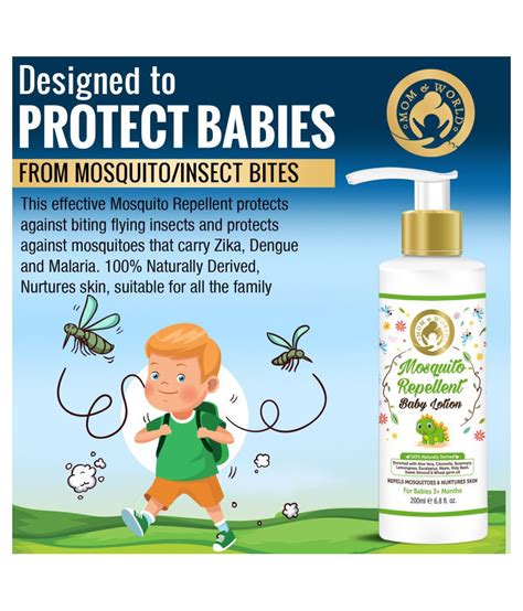 Mom And World Baby Mosquito Repellent Baby Lotion 100 Naturally