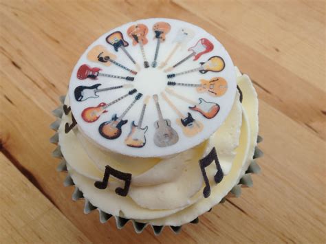 Guitar Cupcake Guitar Cupcakes Music Cupcakes Birthday Fun Bday