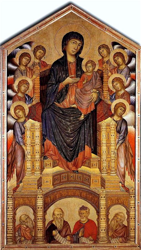 Santa trinita madonna and child enthroned. Giotto, Ognissanti Madonna