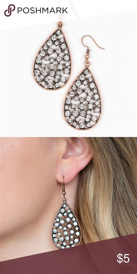 Copper Earrings Paparazzi Earrings Copper Earrings Jewelry Earrings