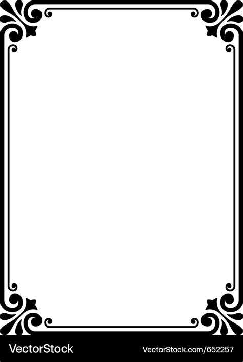 Simple Ornamental Decorative Frame Royalty Free Vector Image