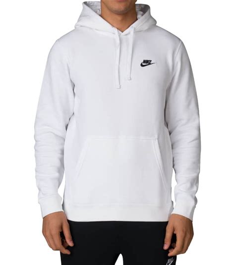 Nike Sportswear Nike Club Swoosh Pullover Hoodie White 804346 100