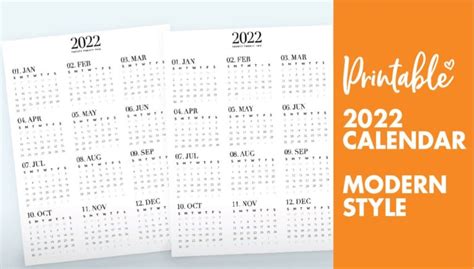2022 Calendar One Page Printable Botanical Theme World Of Printables