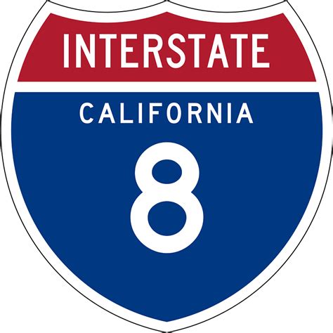 Interstate 8 California Sign Clipart Free Download Transparent Png