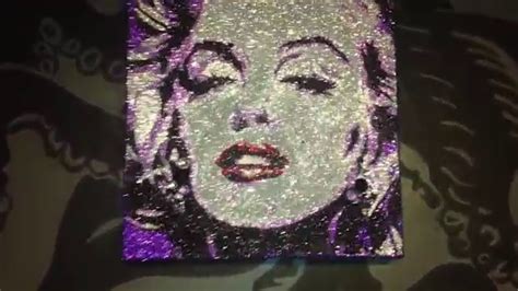 Marilyn Monroe Glitter Art By Trilli Youtube