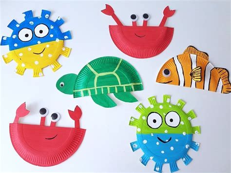 Paper Plate Fish Paper Plate Crafts Paper Crafts For Kids Paper