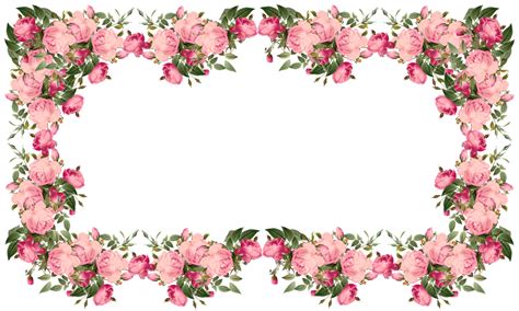 Free Pink Roses Frame Vintage Style Rose Frame Pink Flowers