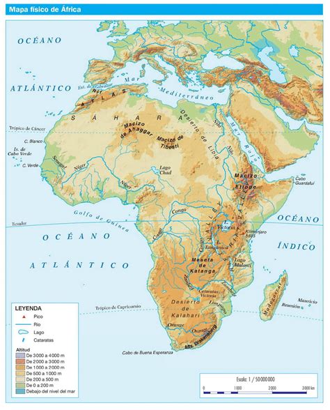 Mapa Fisico Da Africa