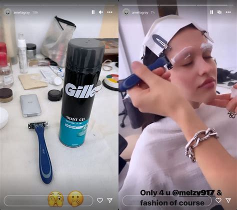 Amelia Hamlin Shaves Off Freshly Bleached Eyebrows For Dramatic Makeover