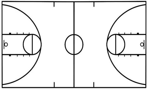 Free Printable Basketball Court Template Printable Templates