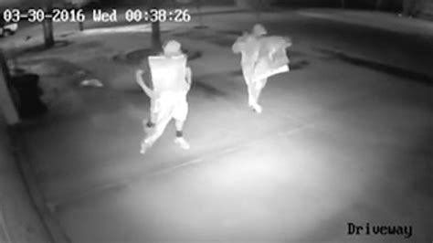 Suspects Caught On Camera Stealing Flags From Residents Home