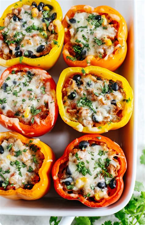 Mexican Stuffed Bell Peppers Eat Yourself Skinny