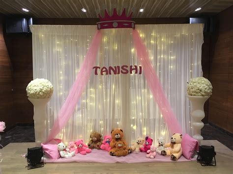 Be it wedding, birthday or cradle ceremony, it will create a glitzy and wonderful backdrop. Naming Ceremony Decor #standingovationevents # ...
