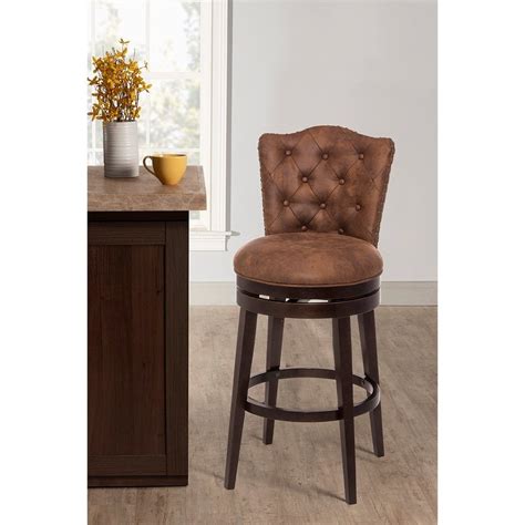 Hillsdale Edenwood 5945 830 Transitional Swivel Bar Stool With Button