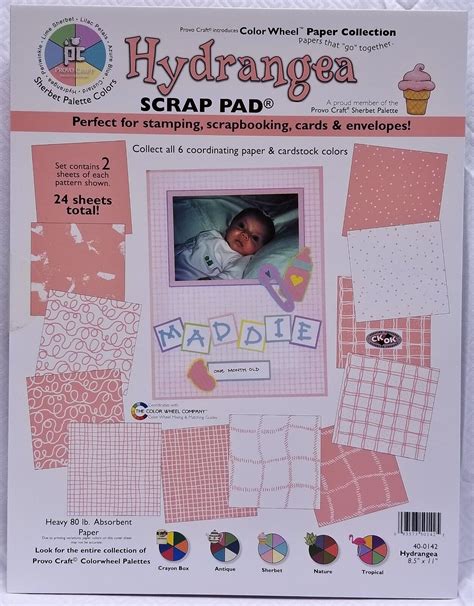 Provo Craft Paper Scrap Pads 85 X 11 24 Sheets 80 Lb Weight
