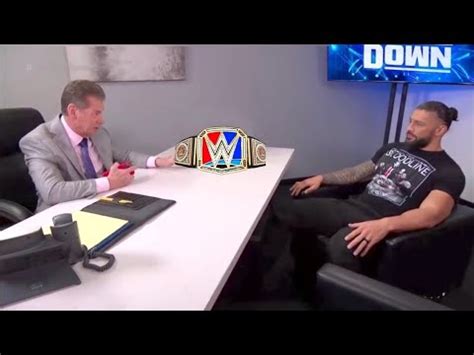 Roman Reigns Reveals New Undisputed WWE Universal Title Smackdown New