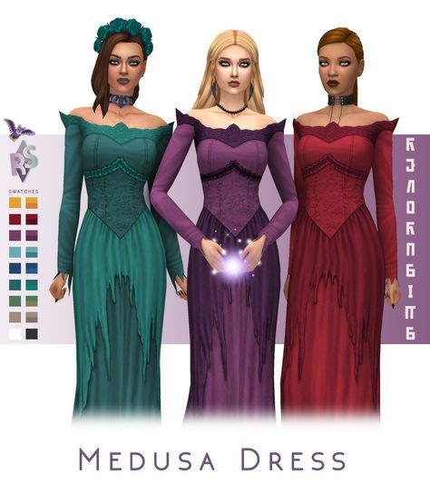 Medusa Dress Sims 4 Dresses Sims 4 Characters Sims 4 Mods