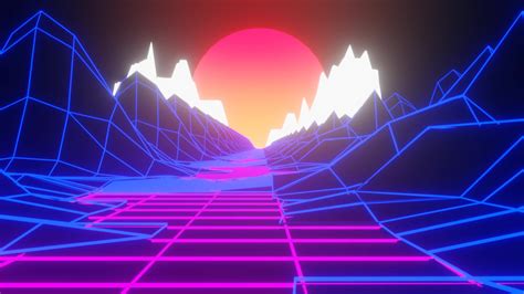 Synthwave Sunset Wallpaper Animation