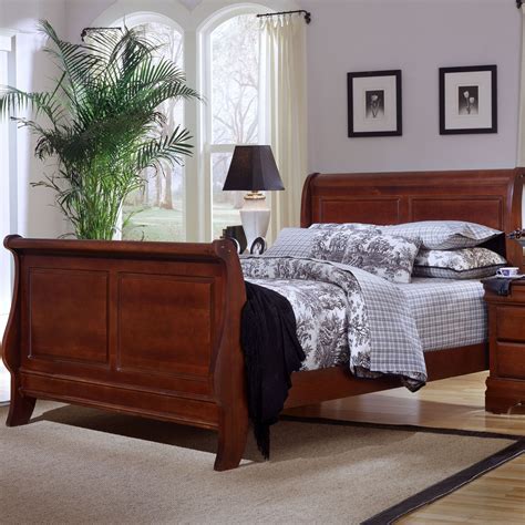Cherry Sleigh Bed Bedroom Furniture Sets Bed Design Cherry Bedroom Set